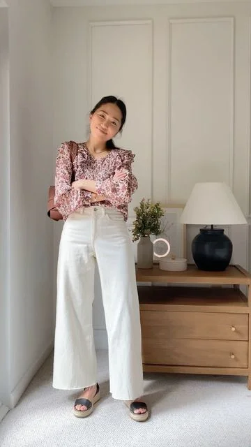 Wide leg pants outfit