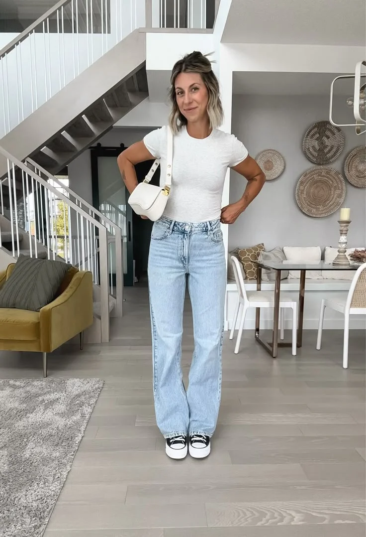 Wide leg pants outfit
