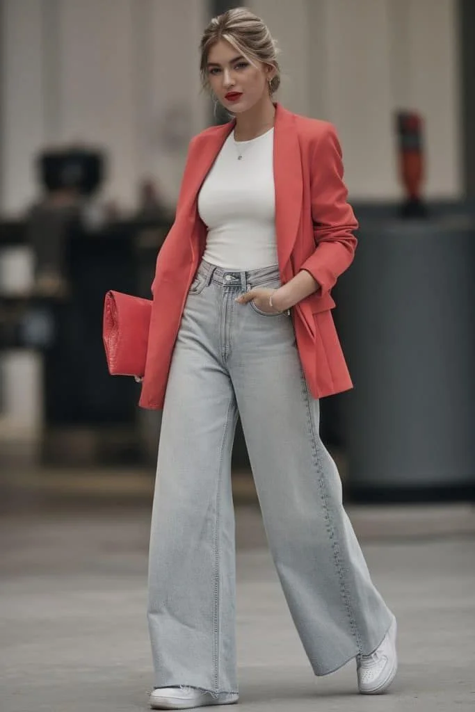 Wide leg pants outfit