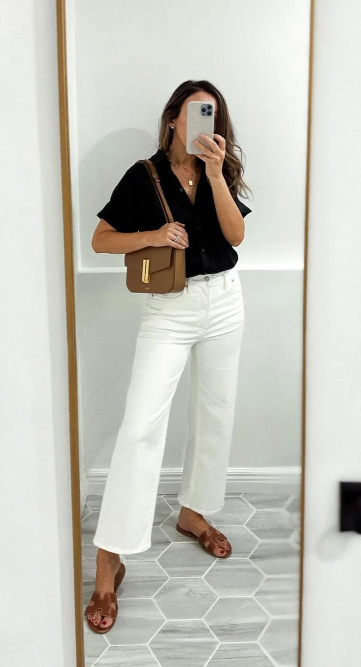 Wide leg pants outfit