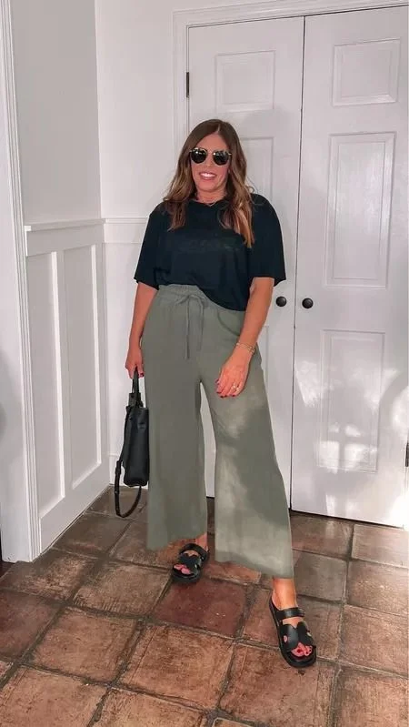 Wide leg pants outfit
