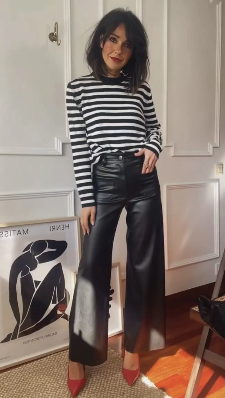 Wide leg pants outfit